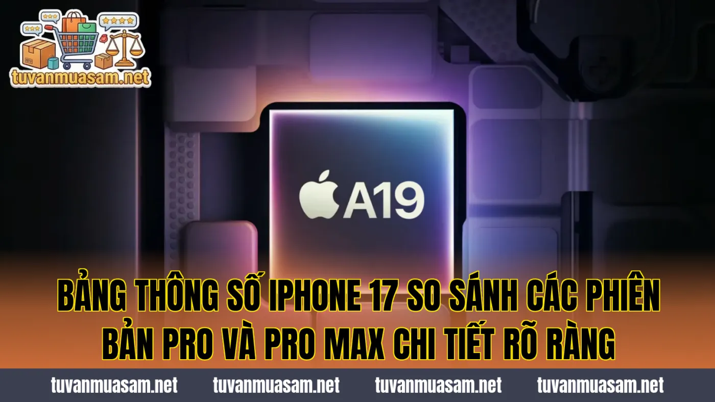 Bảng thông số iPhone 17 so sánh các phiên bản Pro và Pro Max chi tiết rõ ràng