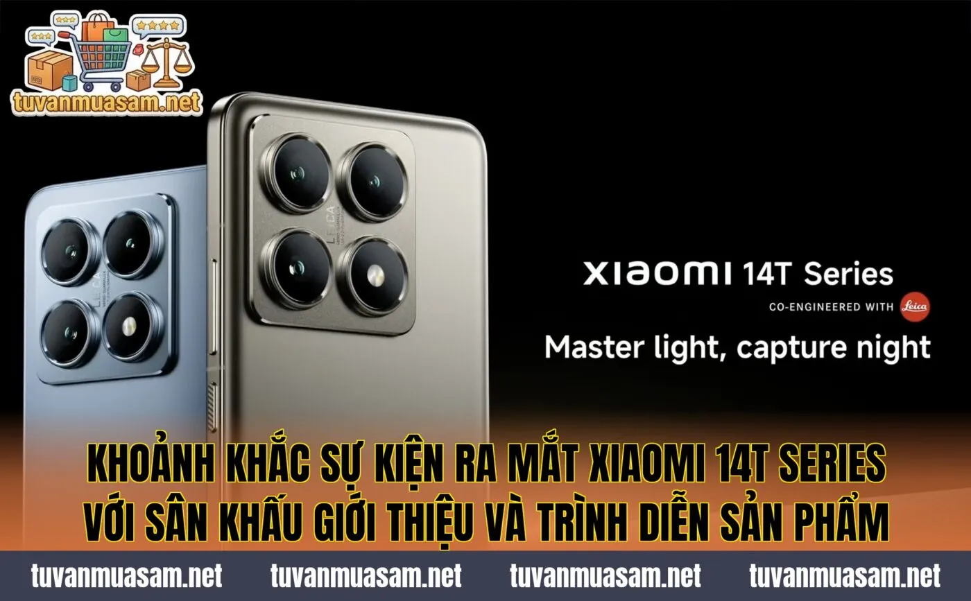 Khoảnh khắc sự kiện ra mắt Xiaomi 14T Series với sân khấu giới thiệu và trình diễn sản phẩm