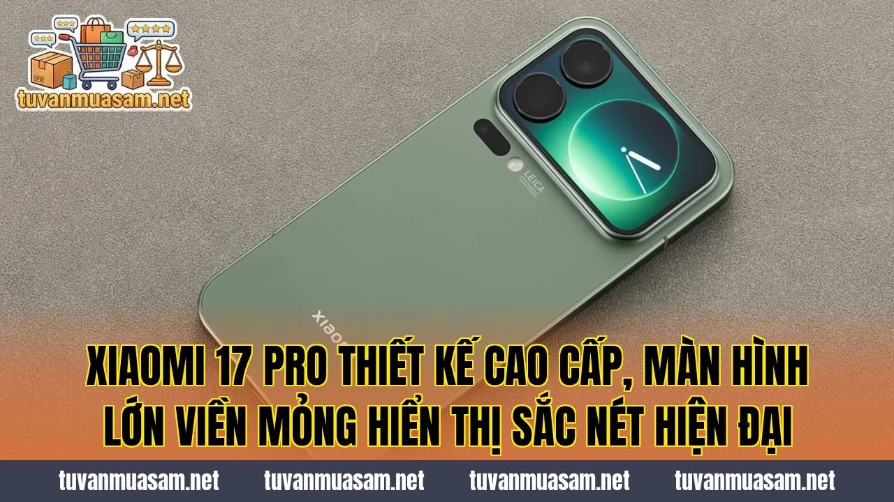 Xiaomi 17 Pro thiết kế cao cấp, màn hình lớn viền mỏng hiển thị sắc nét hiện đại
